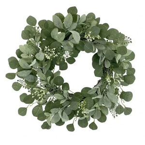 Green Eucalyptus & Lambs Ear Wreath